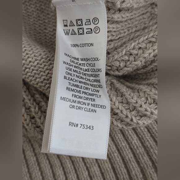 🆕️ Joie 100% Cotton Cream Color Short Sleeve V-Neck Sweater Size Small - Picture 10 of 10